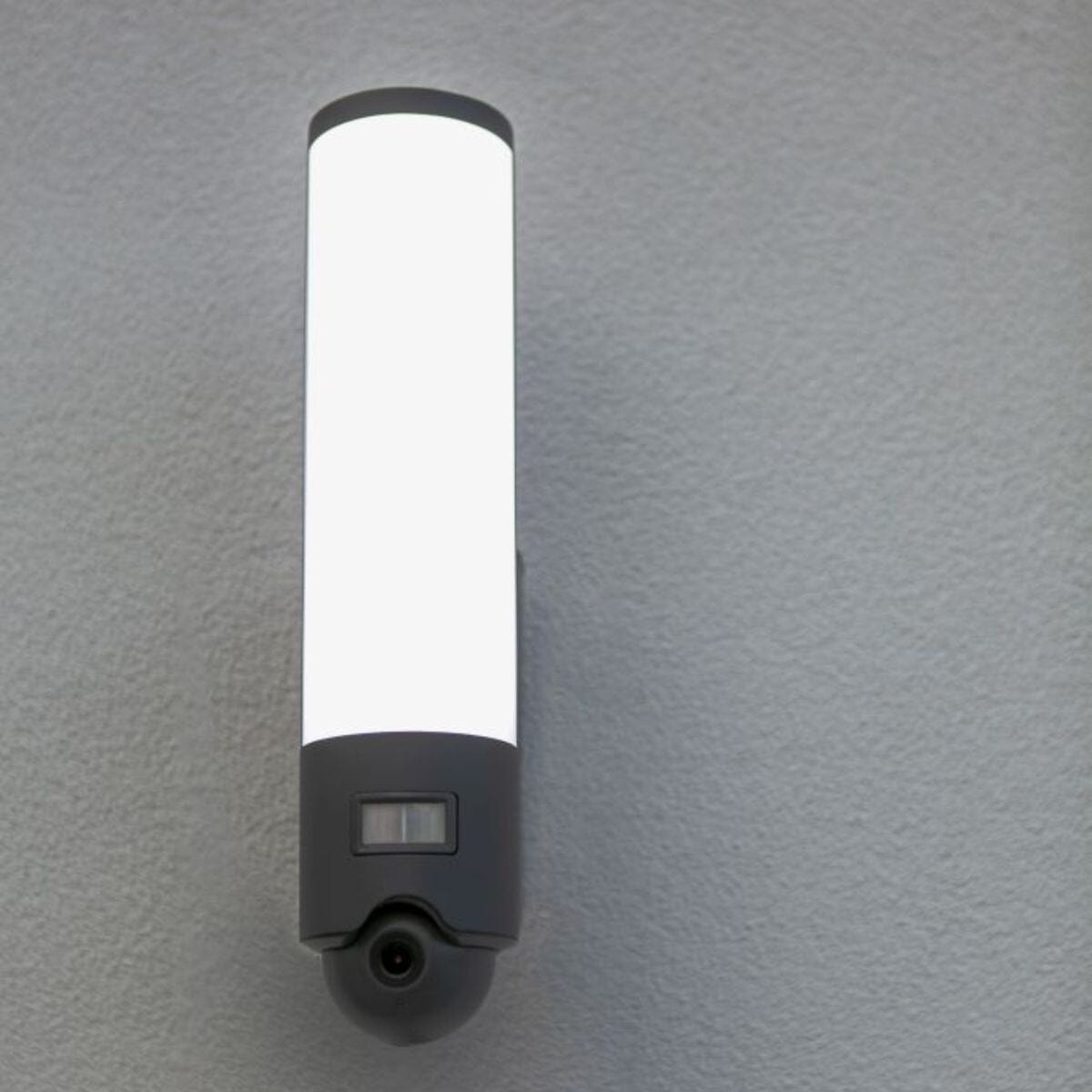 Elara Wall Light With PIR & Camera - Dark Grey Wall Lights Lutec 