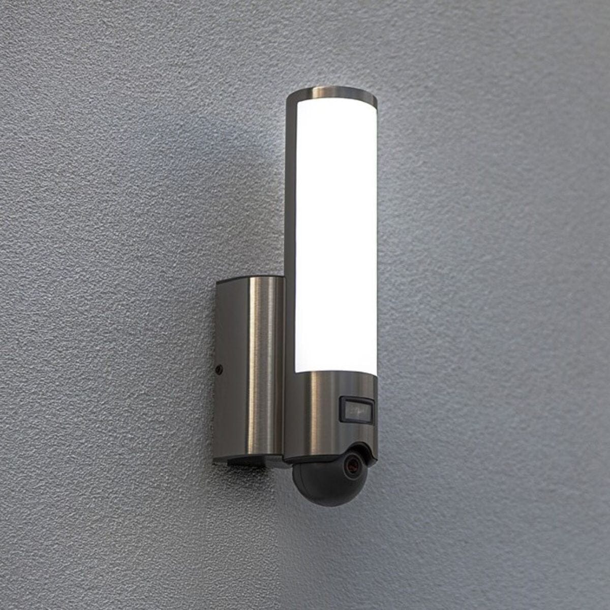 Elara Wall Light With PIR & Camera - Stainless Steel Wall Lights Lutec 