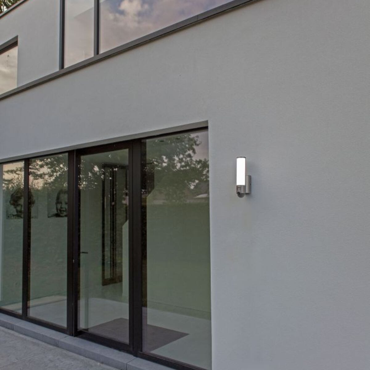 Elara Wall Light With PIR & Camera - Stainless Steel Wall Lights Lutec 