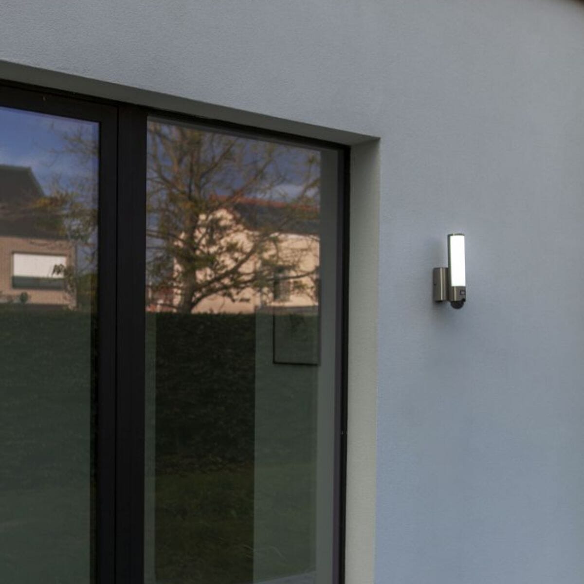 Elara Wall Light With PIR & Camera - Stainless Steel Wall Lights Lutec 