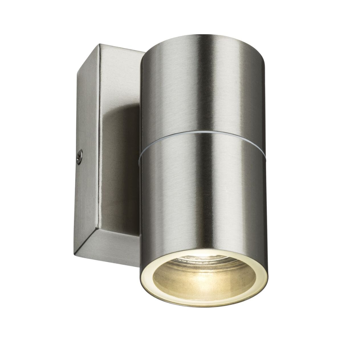 Knightsbridge Fixed Single Wall Light with Photocell Sensor Wall Lights Knightsbridge Brushed Chrome 