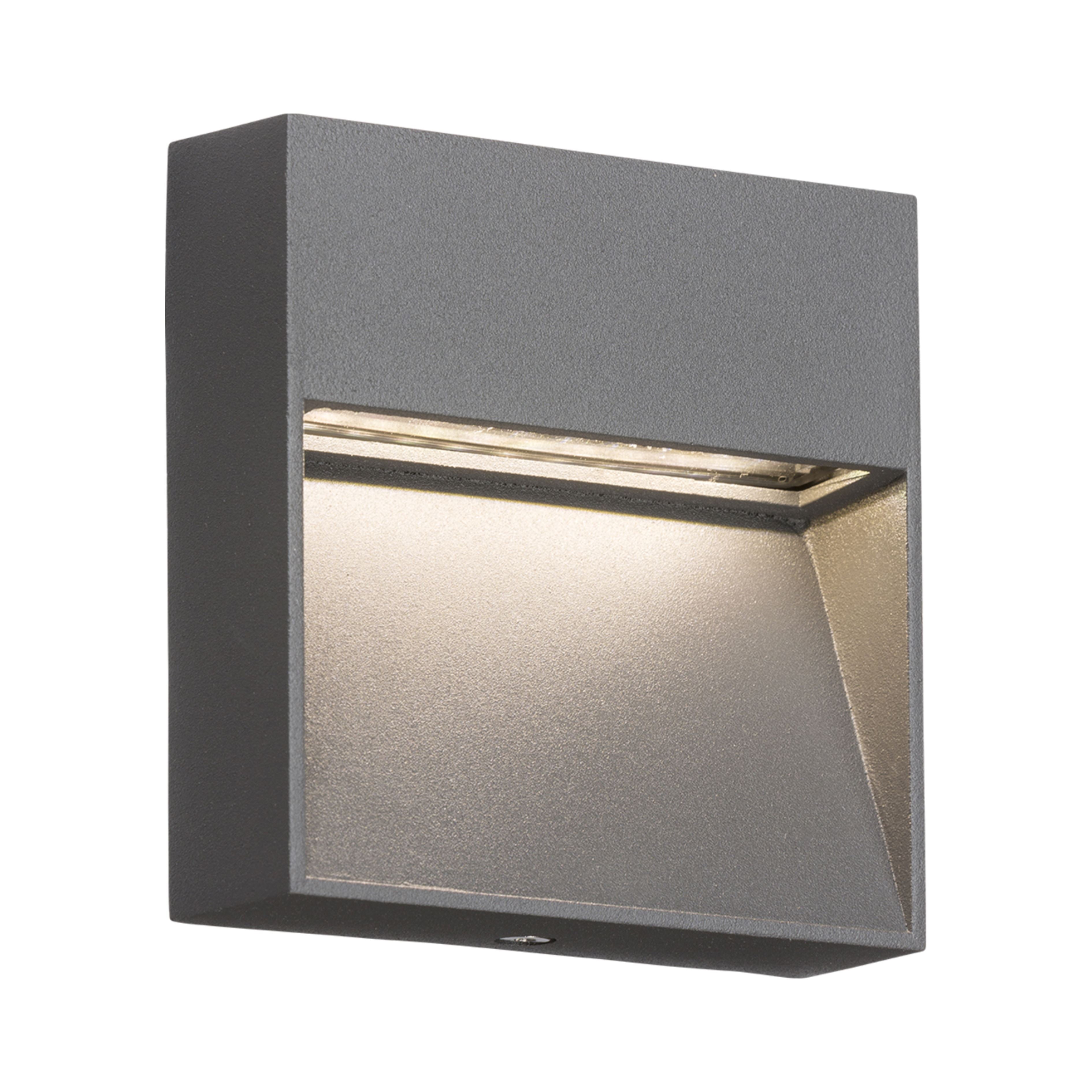 LED 3W Square Wall/Guide Light - Grey Wall Lights Knightsbridge 