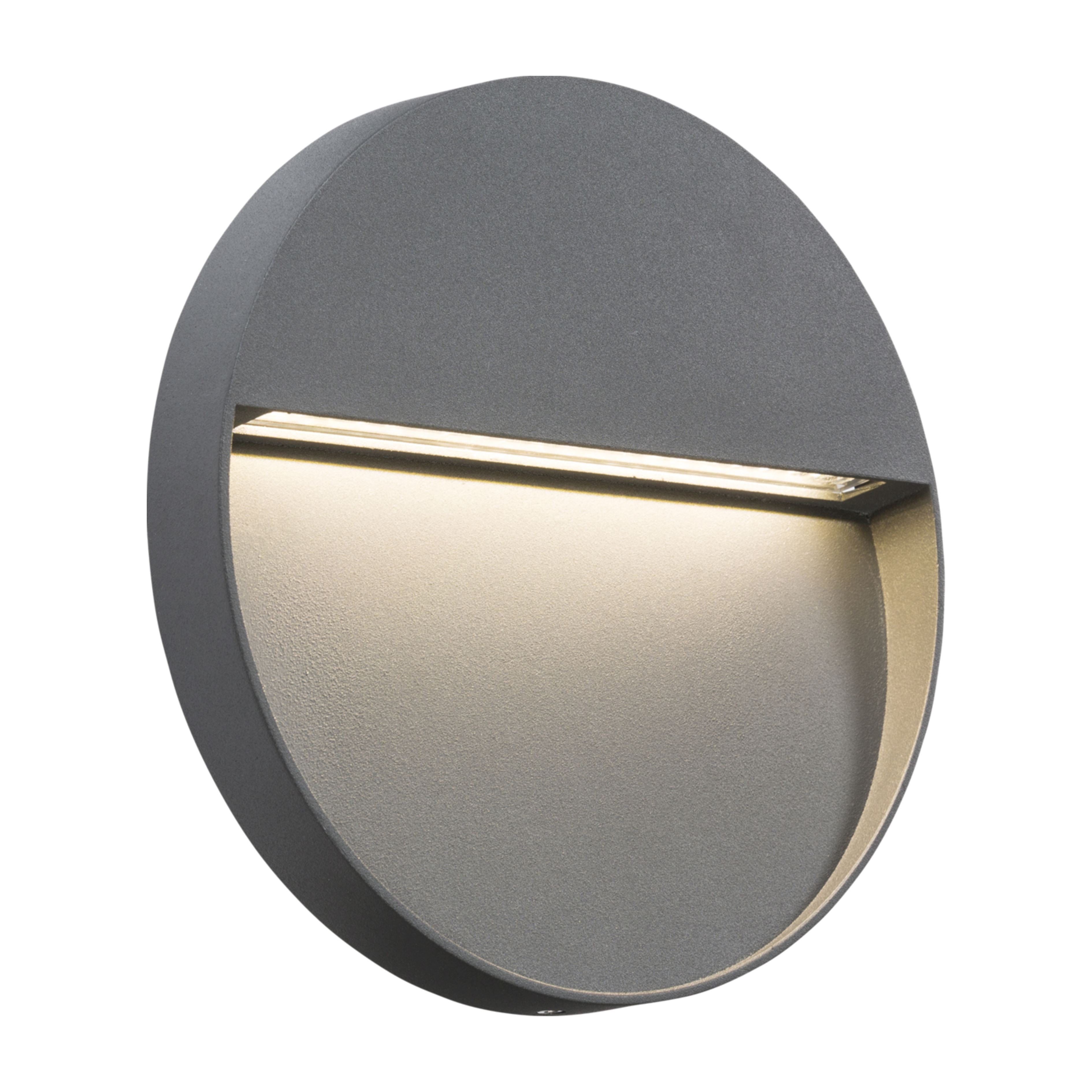 LED 5W Round Wall/Guide Light - Grey Wall Lights Knightsbridge 