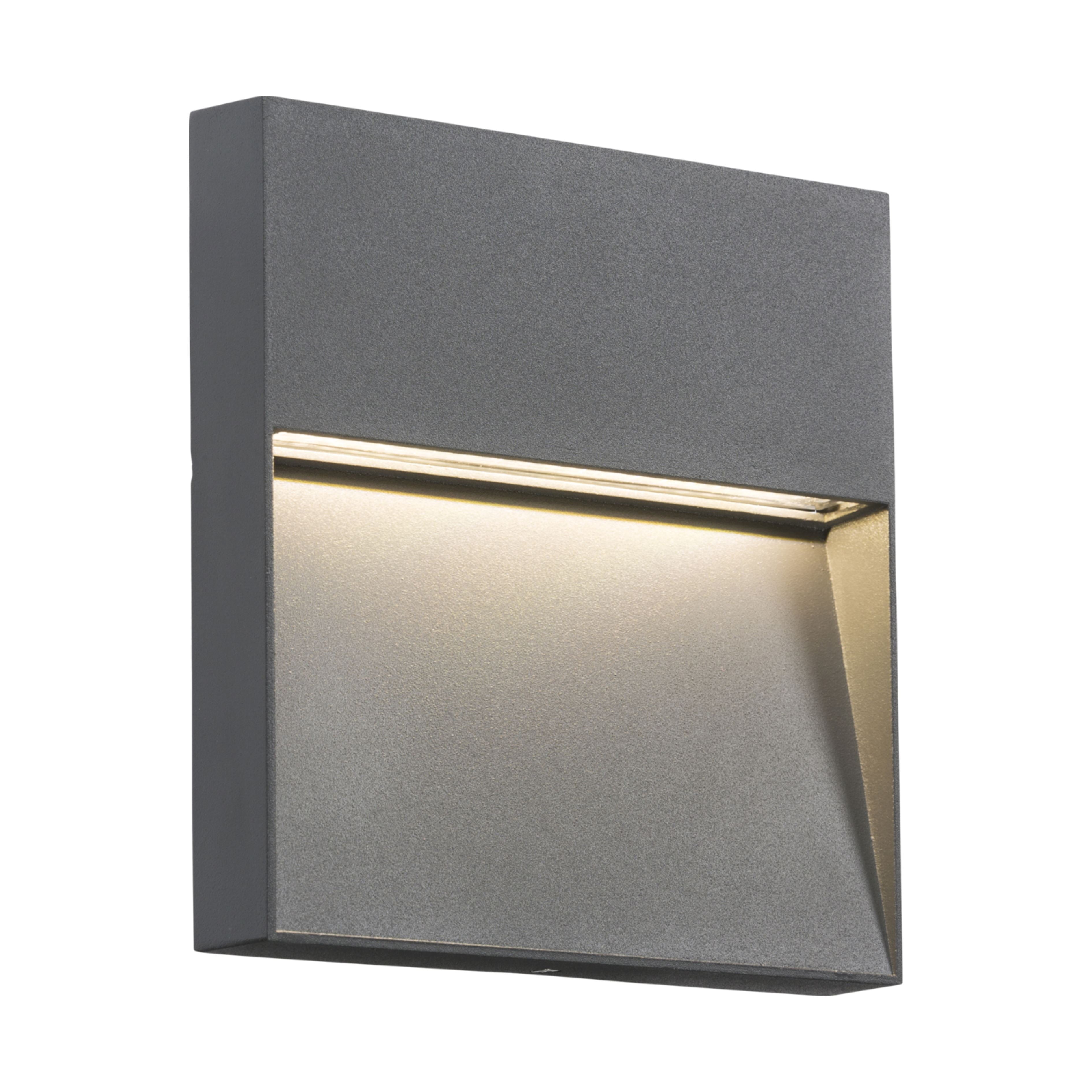 LED 5W Square Wall/Guide Light - Grey Wall Lights Knightsbridge 