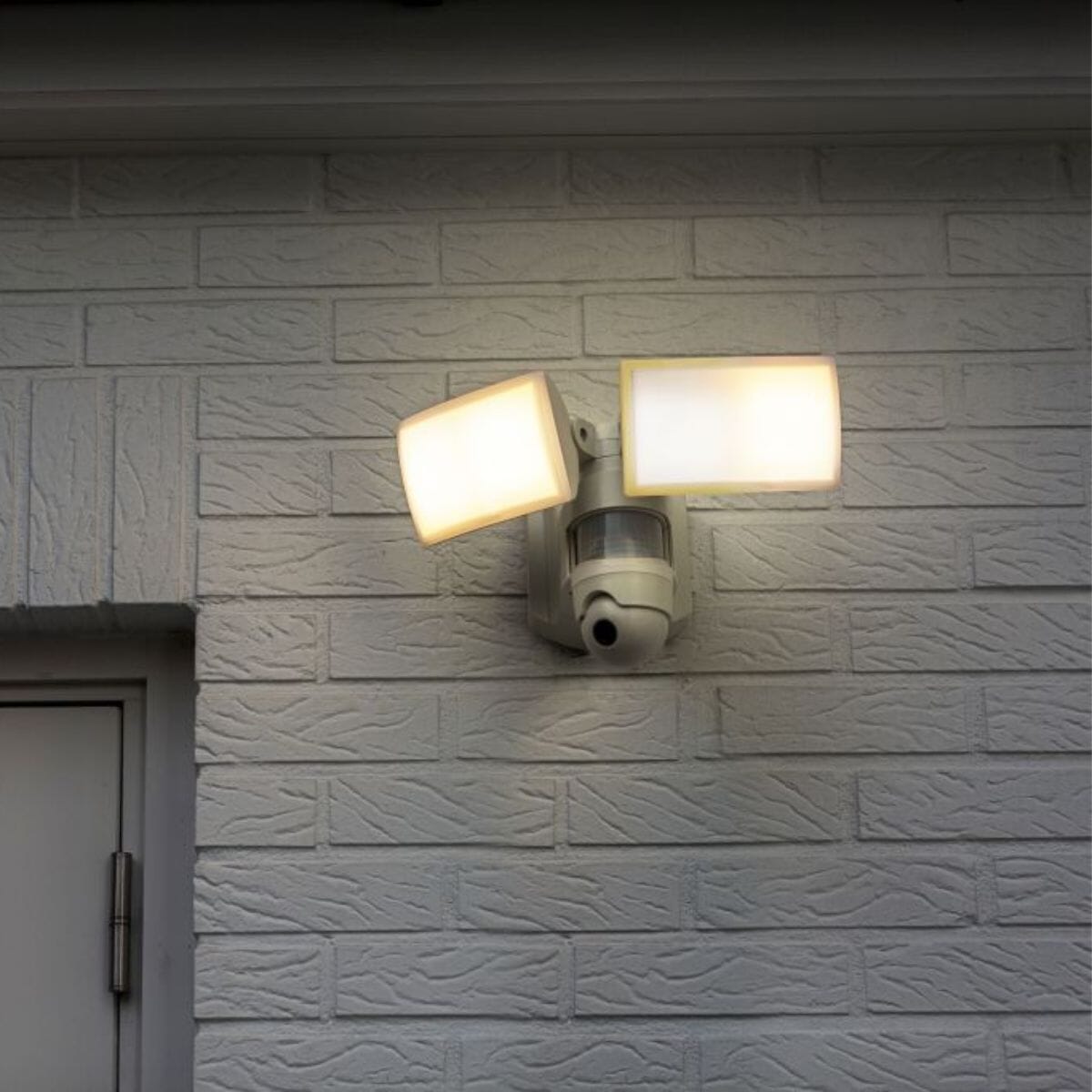 Libra Wall Light With PIR & Camera - White Wall Lights Lutec 