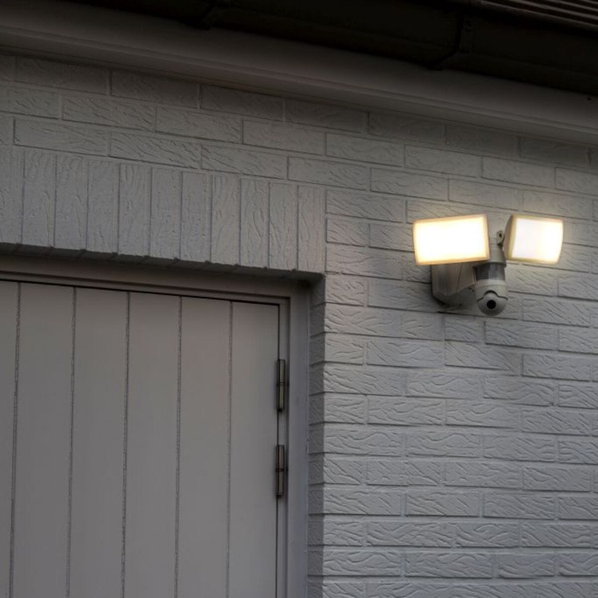 Libra Wall Light With PIR & Camera - White Wall Lights Lutec 