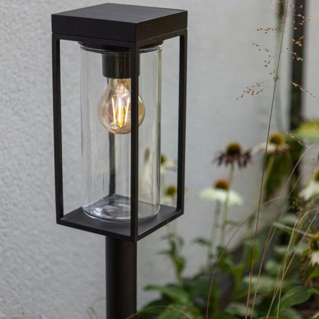 Black solar shop outdoor lights