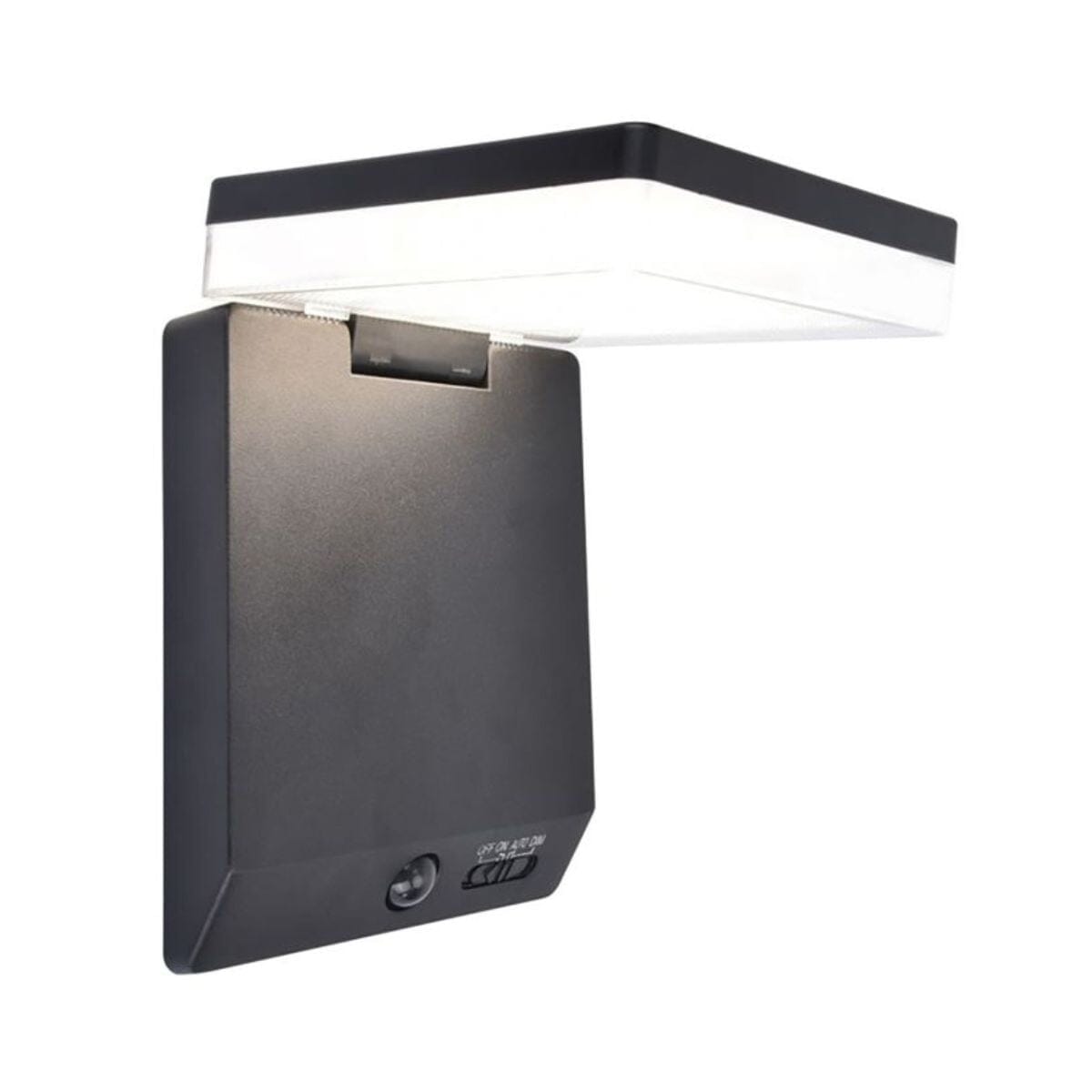 Moza Solar Portable Light With PIR Sensor - Matt Black Wall Lights Lutec 