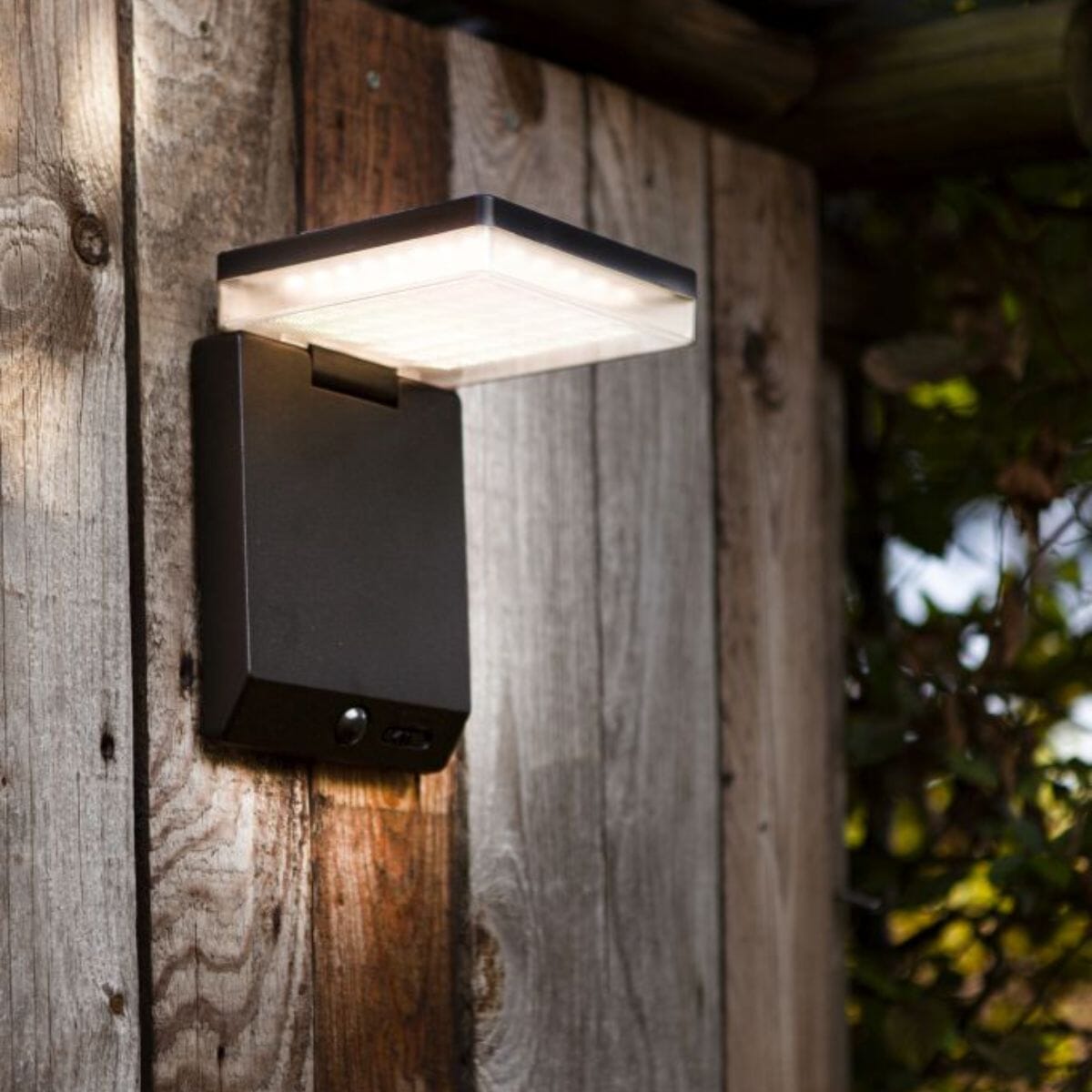 Moza Solar Portable Light With PIR Sensor - Matt Black Wall Lights Lutec 