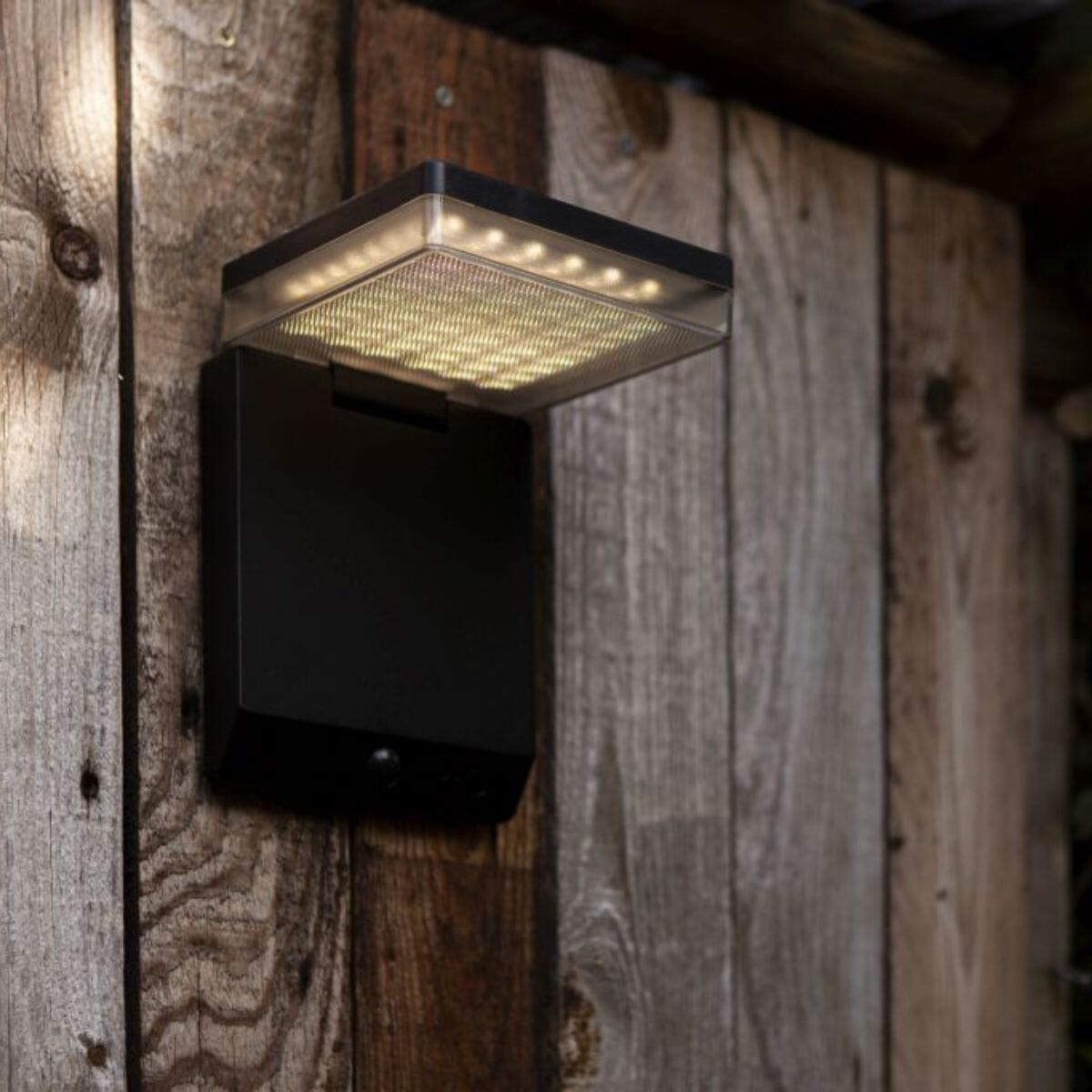 Moza Solar Portable Light With PIR Sensor - Matt Black Wall Lights Lutec 