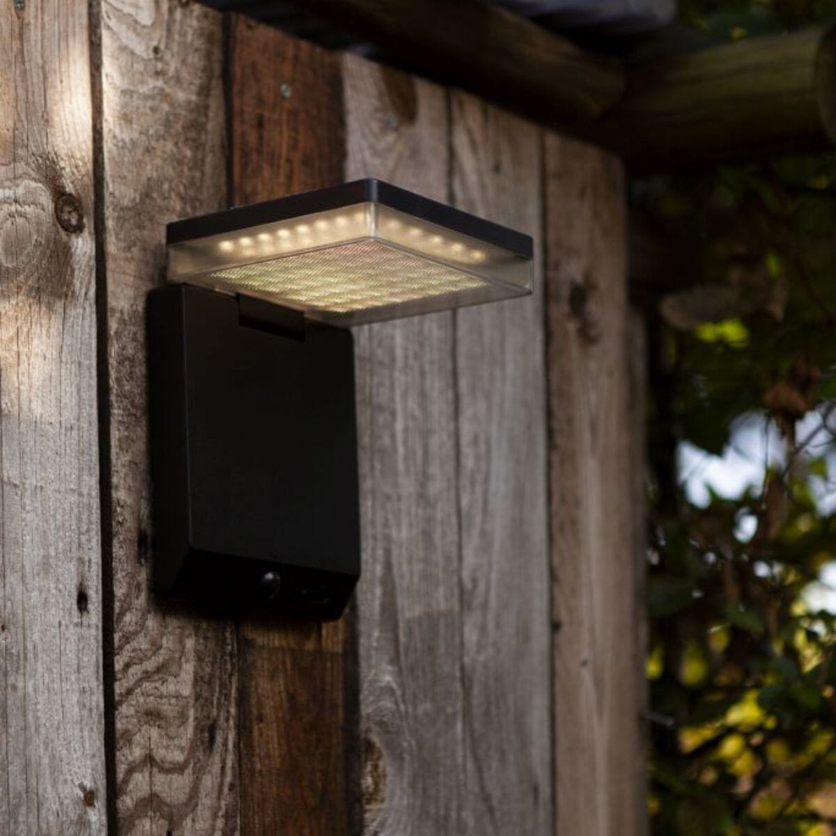 Moza Solar Portable Light With PIR Sensor - Matt Black Wall Lights Lutec 